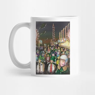 Retro Scooter, Classic Scooter, Scooterist, Scootering, Scooter Rider, Mod Art Mug